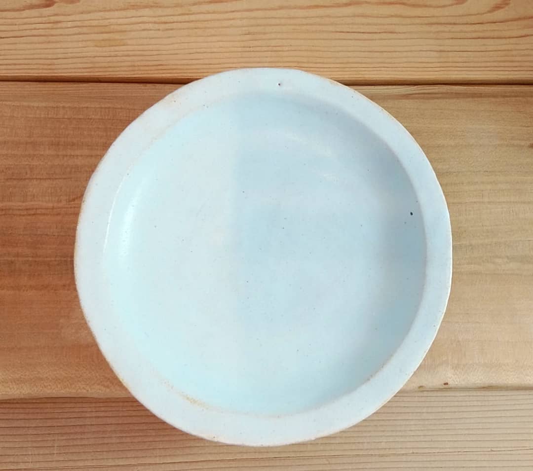空色リム皿