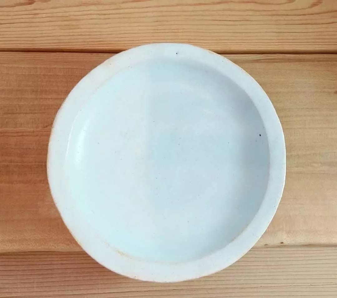 空色のリム皿